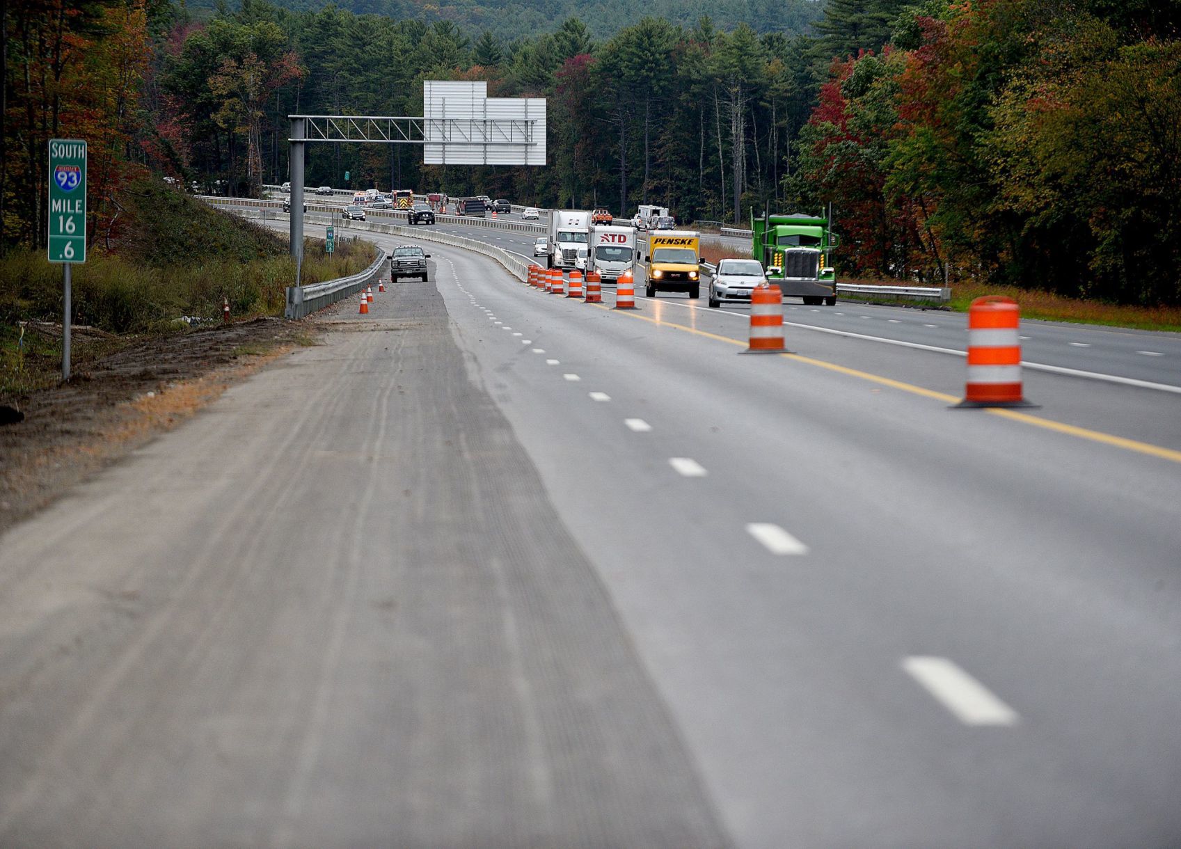 A fourth lane will be paved north of Exit 5